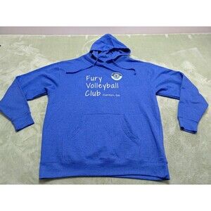 Independent Brand Womens 2XL Blue VollyBall Logo (Canton GA) Long Sleeve Hoodie